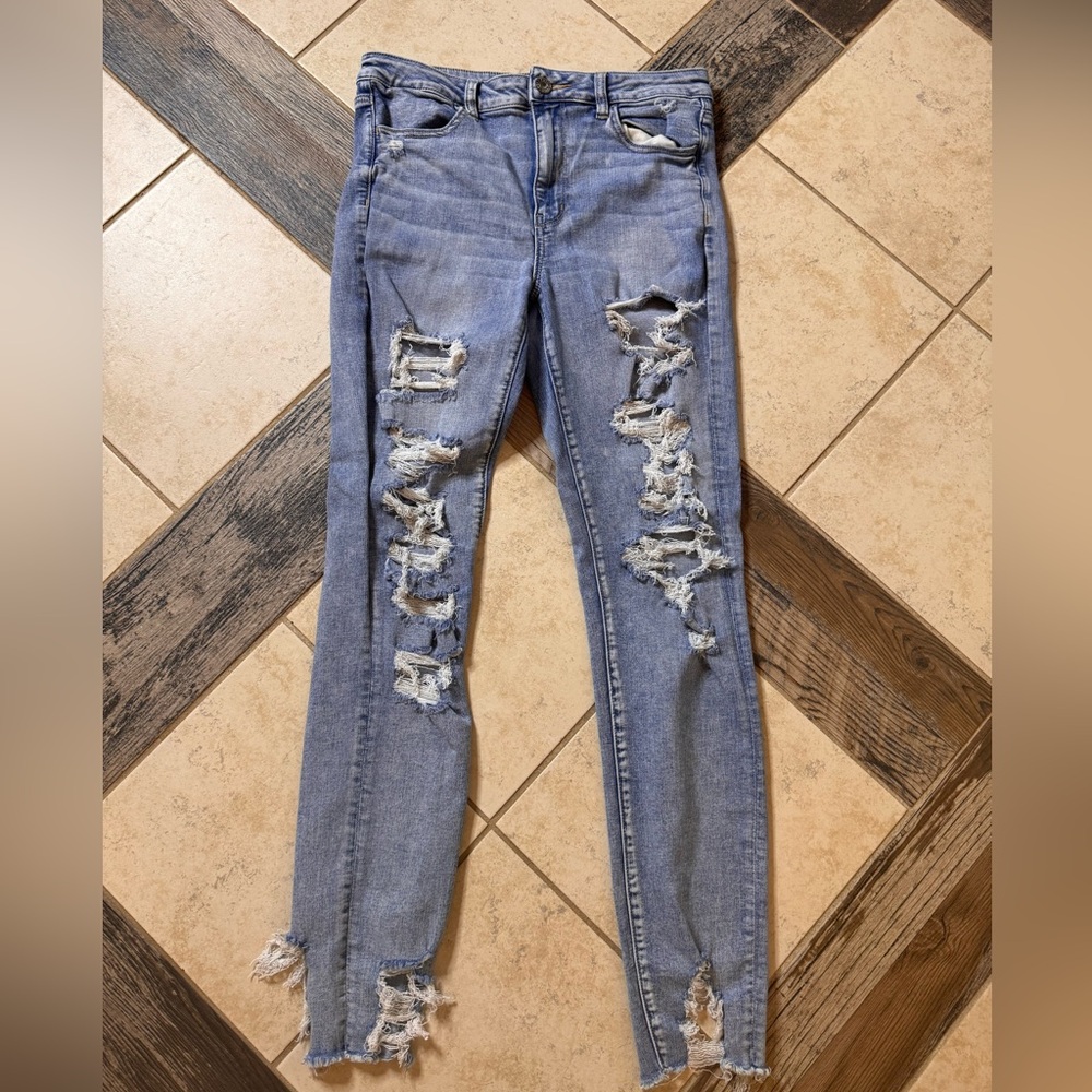 American eagle hi rise jegging jeans size 14 xlong  VGUC
